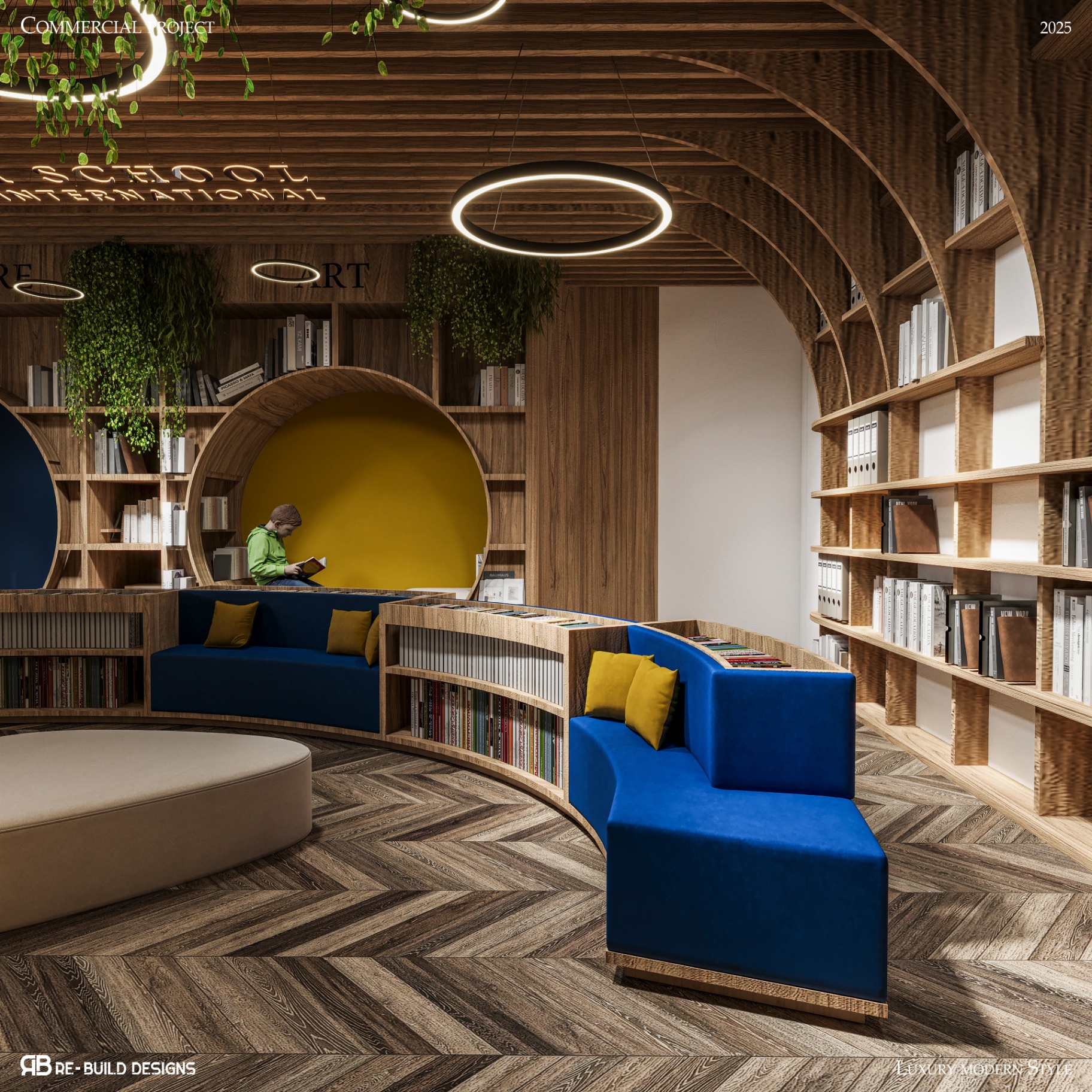 Blue Sky School — Interior Library 7