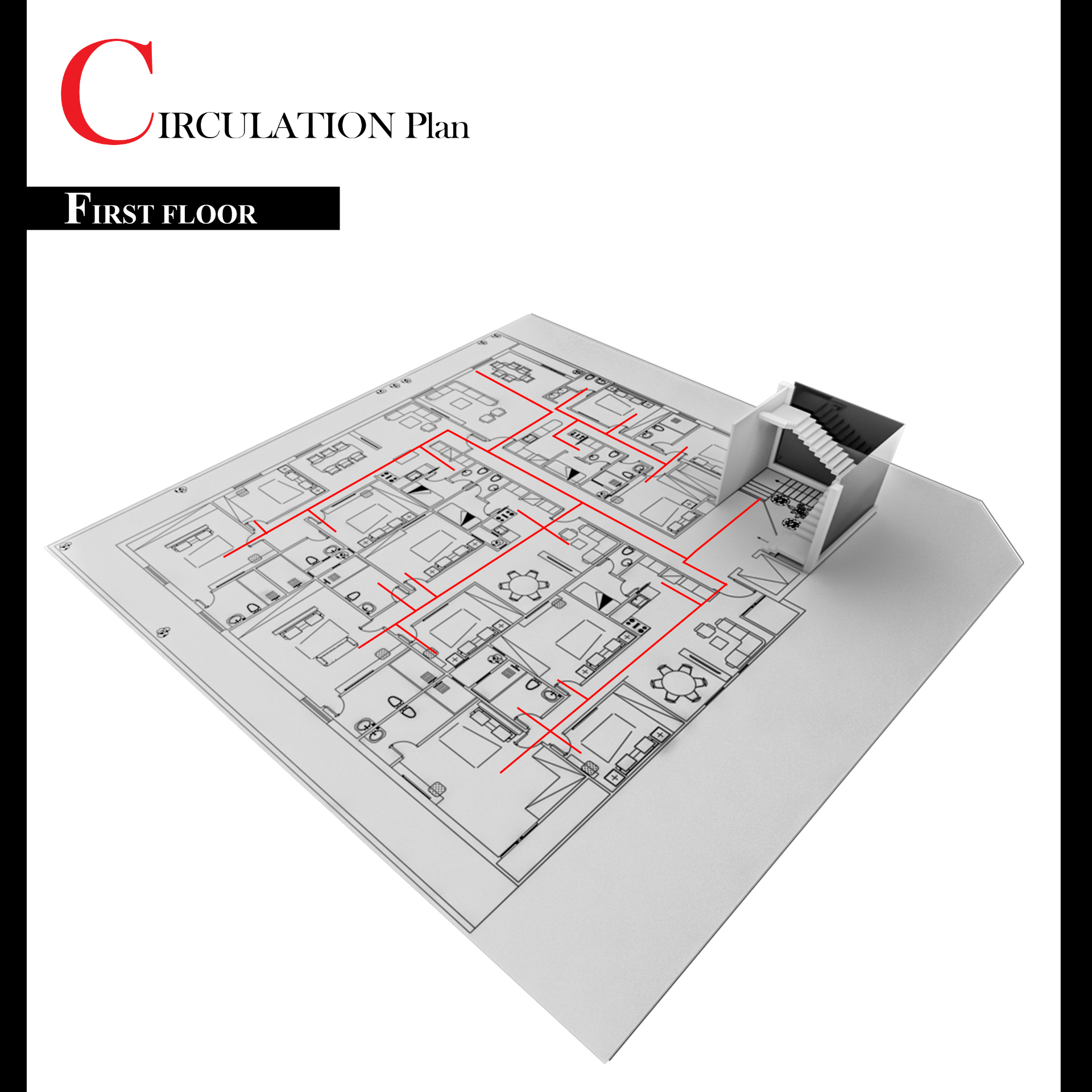 Villa ElQairwan Tower — Circulation Plan 1