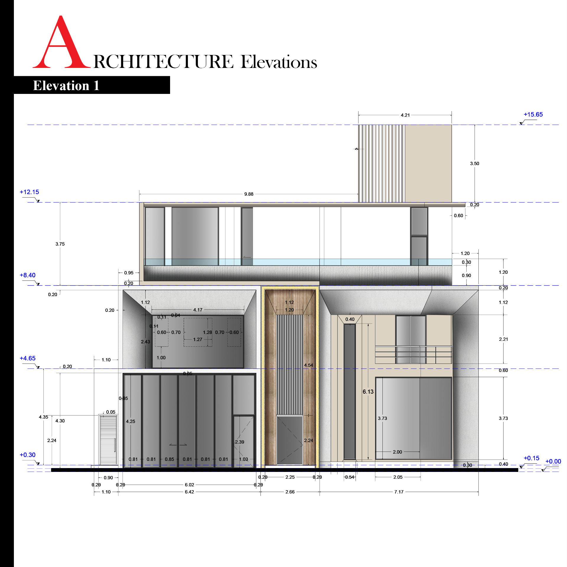 Villa ElHsaa — Elevation 1