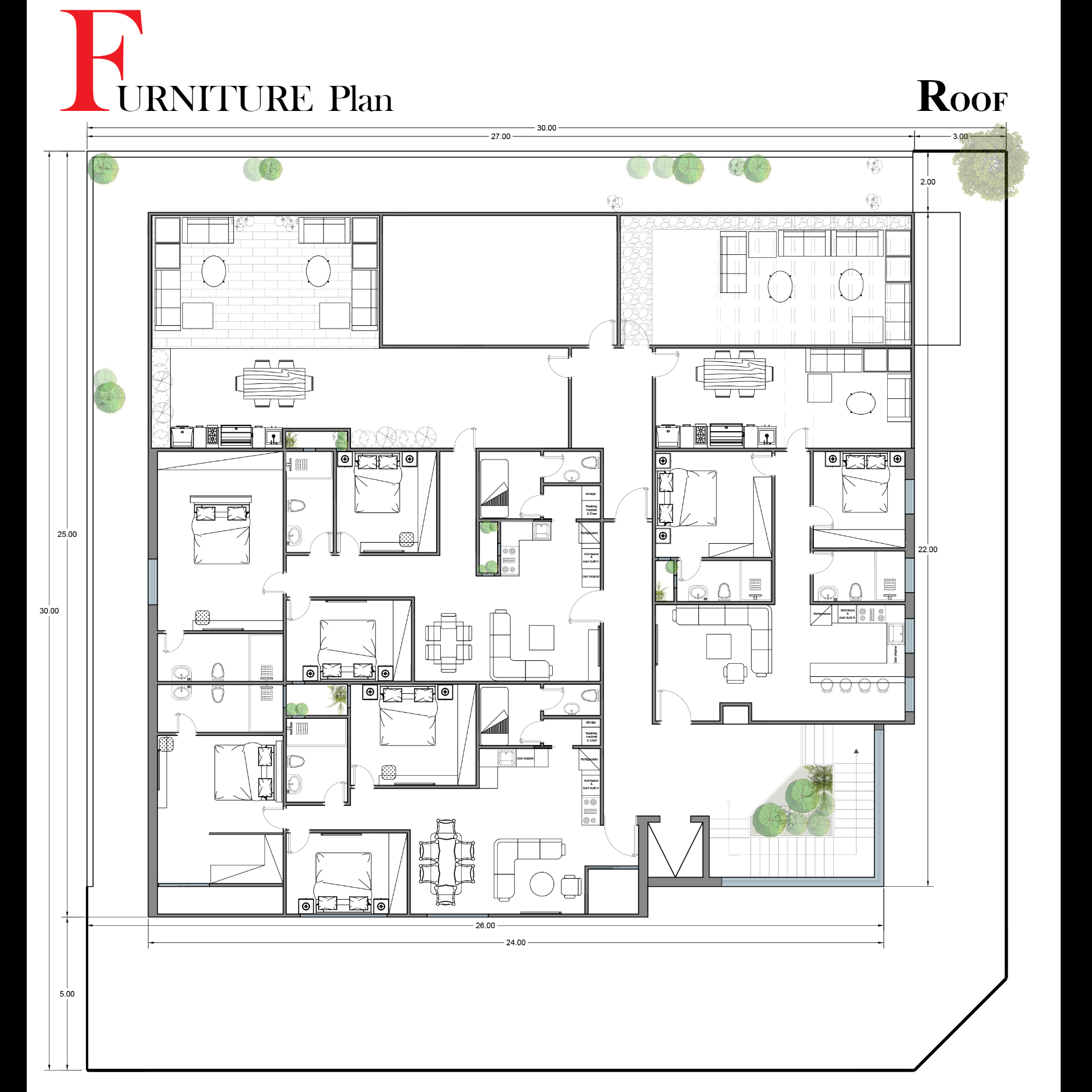 Villa ElQairwan Tower — Furniture Plan 2