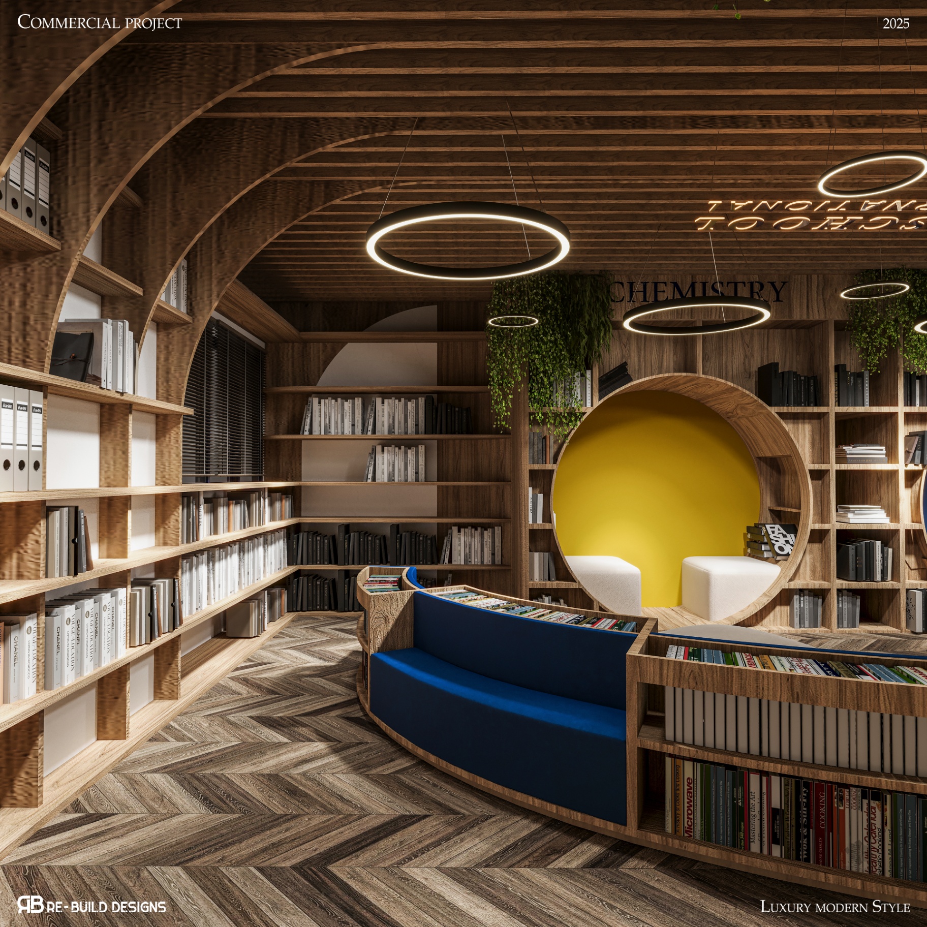 Blue Sky School — Interior Library 4