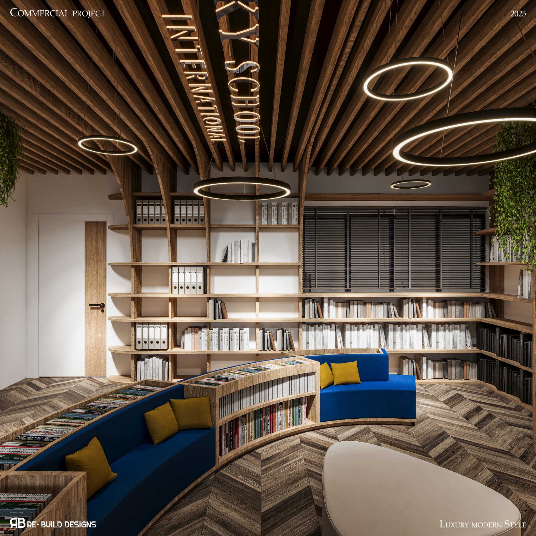 Blue Sky School — Interior Library 5